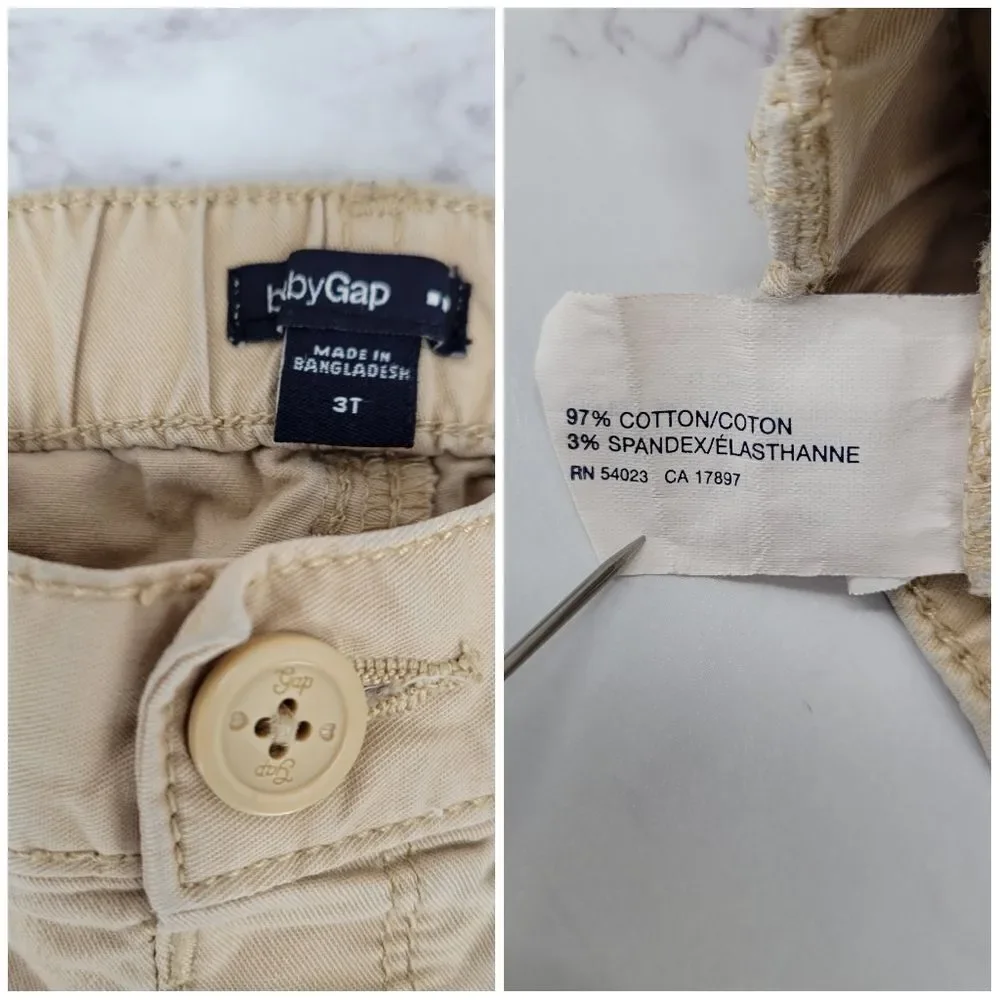 GAP Khaki Shorts and Top Cotton Bundle Navy Star Blouse and Gray Eyelet Blouse